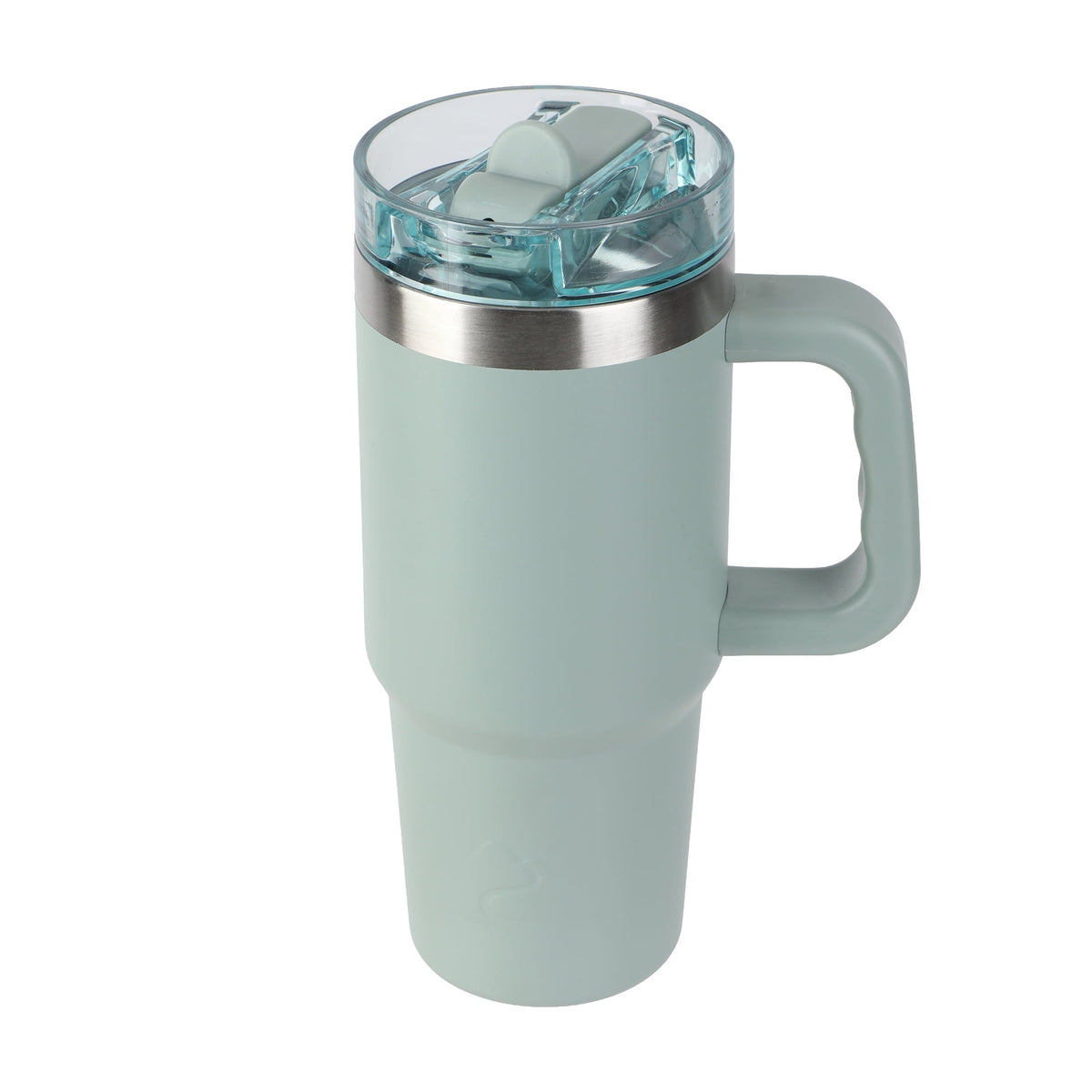 Ozark Trail 30 oz Stainless Steel Insulated Travel Tumbler with Handle and Flip Straw Lid, Rose Shimmer