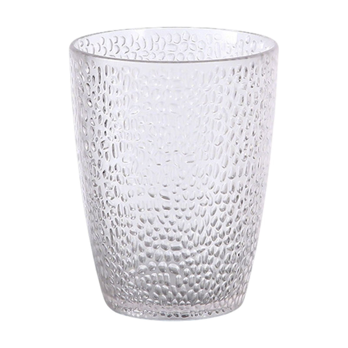 6 Pcs Drinking Tumblers Set of 12 oz, Drinking Glasses,BPA-Free,Stackable Water Cups,Clear Cups for Juice,(Brown)