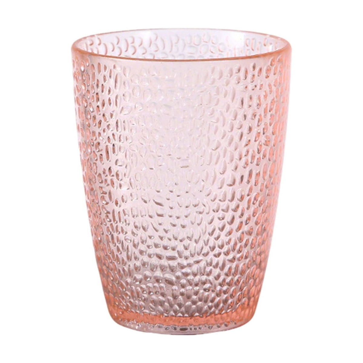 6 Pcs Drinking Tumblers Set of 12 oz, Drinking Glasses,BPA-Free,Stackable Water Cups,Clear Cups for Juice,(Brown)